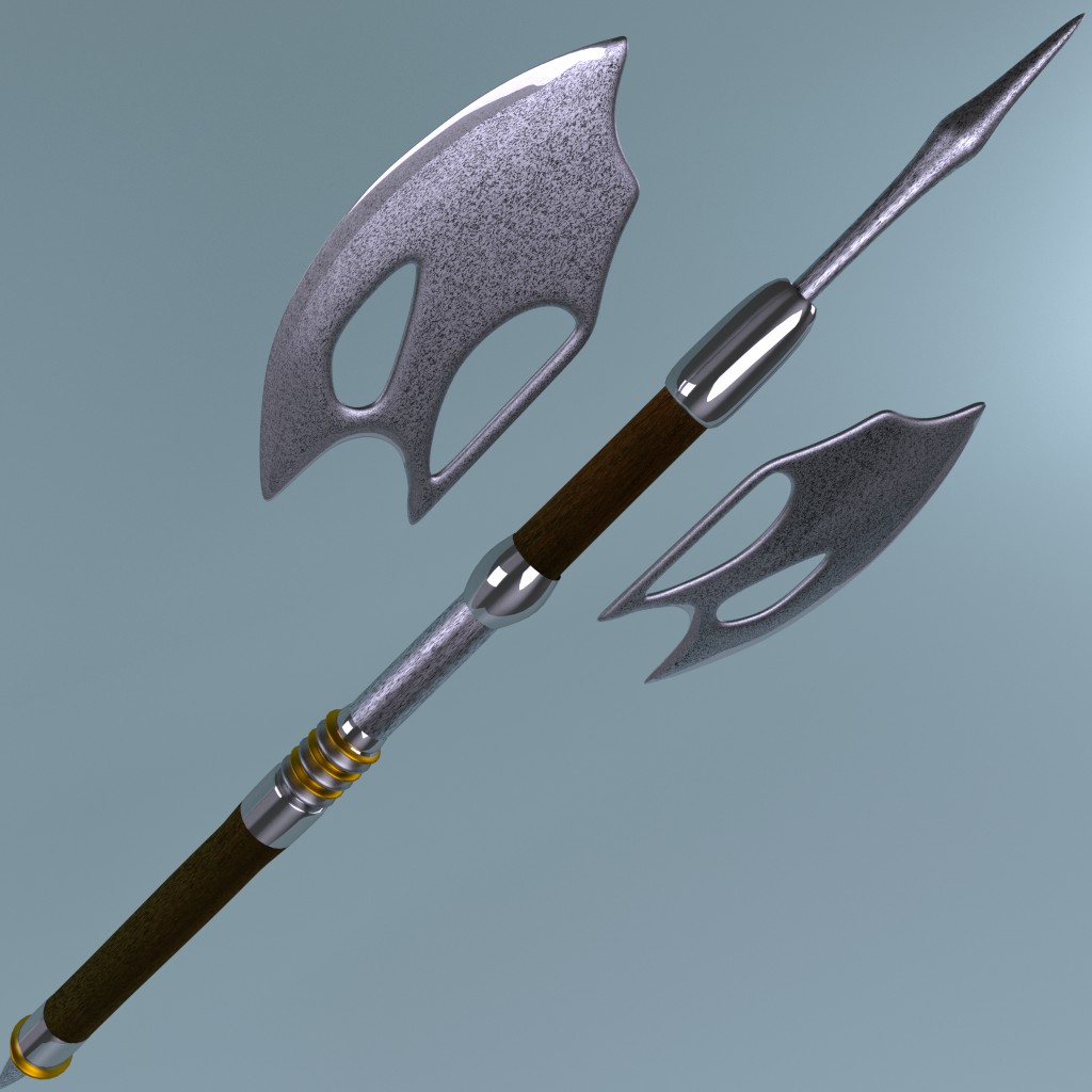 Fantasy Weapon Damascus Steel Axe preview image 4